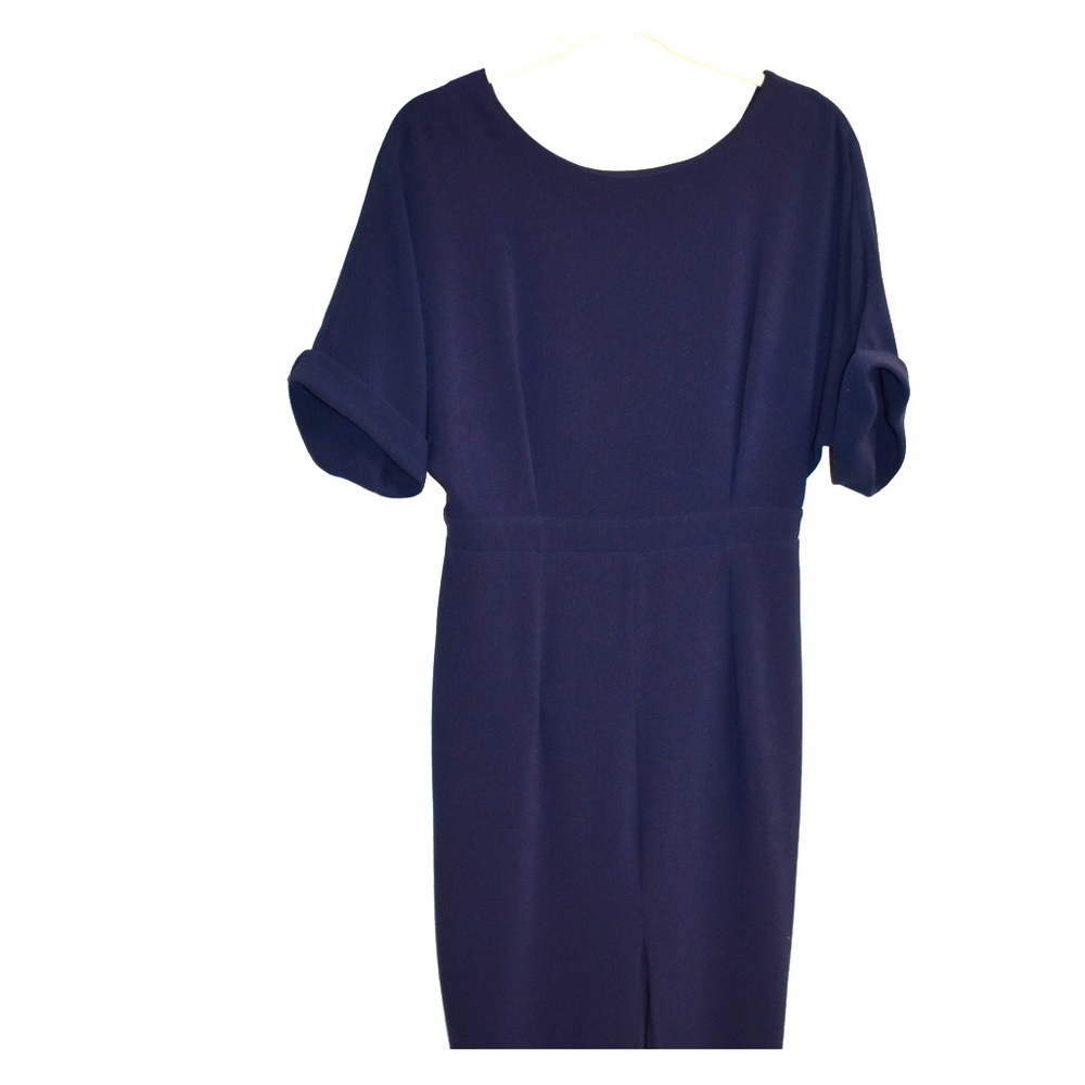 ASOS Wiggle Dress with Split Front - Navy - Size 8
